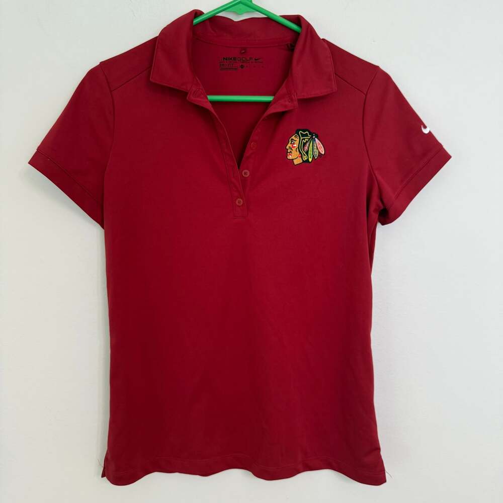 Nike Golf NHL Chicago Blackhawks Women’s Red Team Polo‎ Shirt